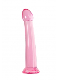 Розовый нереалистичный фаллоимитатор Jelly Dildo XL - 22 см. - Toyfa Basic купить с доставкой в интернет-магазине Orgasmix в Якутске Розовый нереалистичный фаллоимитатор Jelly Dildo XL - 22 см. - Toyfa Basic