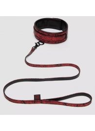 Стильный ошейник с поводком Reversible Faux Leather Collar and Lead - Fifty Shades of Grey - купить с доставкой в Якутске