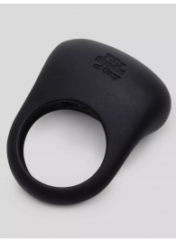 Черное эрекционное виброкольцо Sensation Rechargeable Vibrating Love Ring - Fifty Shades of Grey - в Якутске купить с доставкой