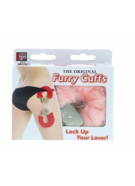 Металлические наручники с розовой меховой опушкой METAL HANDCUFF WITH PLUSH PINK - Dream Toys - купить с доставкой в Якутске