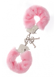 Металлические наручники с розовой меховой опушкой METAL HANDCUFF WITH PLUSH PINK - Dream Toys - купить с доставкой в Якутске