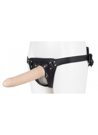 Пустотелый страпон Harness CLASSIC с бандажом - 19,5 см. - LOVETOY (А-Полимер) - купить с доставкой в Якутске