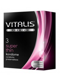 Ультратонкие презервативы VITALIS PREMIUM super thin - 3 шт. - Vitalis - купить с доставкой в Якутске