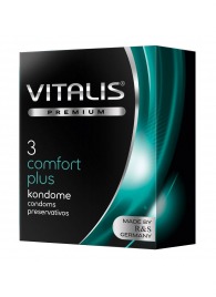 Контурные презервативы VITALIS PREMIUM comfort plus - 3 шт. - Vitalis - купить с доставкой в Якутске
