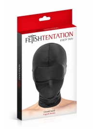 Сплошная маска-шлем с имитацией повязки для глаз - Fetish Tentation - купить с доставкой в Якутске