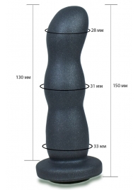 Черная анальная рельефная насадка-фаллоимитатор - 15 см. - LOVETOY (А-Полимер) - купить с доставкой в Якутске