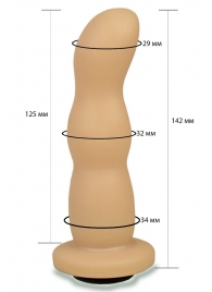 Телесная рельефная насадка Harness - 14,2 см. - LOVETOY (А-Полимер) - купить с доставкой в Якутске