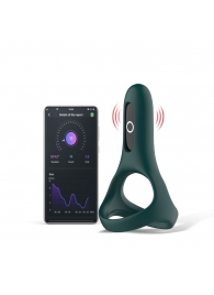 Изумрудное виброкольцо Magic Motion Rise с подхватом мошонки - Magic Motion - в Якутске купить с доставкой