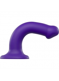 Фиолетовый фаллоимитатор-насадка Strap-On-Me Dildo Dual Density size M - 18 см. - Strap-on-me - купить с доставкой в Якутске