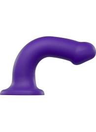 Фиолетовый фаллоимитатор-насадка Strap-On-Me Dildo Dual Density size L - 19 см. - Strap-on-me - купить с доставкой в Якутске