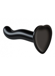 Черный фаллоимитатор-насадка Strap-On-Me P G spot Dildo size S - 16,4 см. - Strap-on-me - купить с доставкой в Якутске