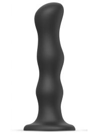 Черная насадка Strap-On-Me Dildo Geisha Balls size M - Strap-on-me - купить с доставкой в Якутске