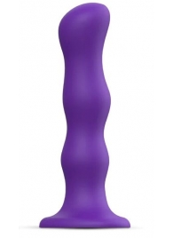 Фиолетовая насадка Strap-On-Me Dildo Geisha Balls size M - Strap-on-me - купить с доставкой в Якутске