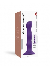 Фиолетовая насадка Strap-On-Me Dildo Geisha Balls size XL - Strap-on-me - купить с доставкой в Якутске