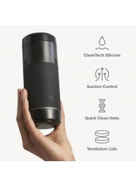 Черный мастурбатор с контролем всасывания Arcwave Pow Stroker - Arcwave - в Якутске купить с доставкой