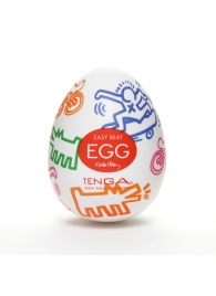 Мастурбатор-яйцо Keith Haring EGG STREET - Tenga - в Якутске купить с доставкой