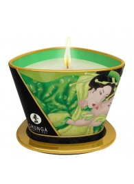 Массажная свеча Exotic Green Tea с ароматом зелёного чая - 170 мл. - Shunga - купить с доставкой в Якутске