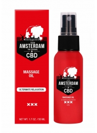 Стимулирующее массажное масло CBD from Amsterdam Massage Oil - 50 мл. - Shots Media BV - купить с доставкой в Якутске