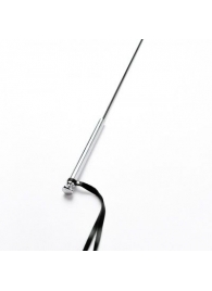 Черный кожаный стек с гладкой ручкой - 55 см. - Crazy Handmade - купить с доставкой в Якутске Черный кожаный стек с гладкой ручкой - 55 см. - Crazy Handmade - купить с доставкой в Якутске