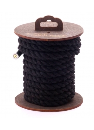 Черная хлопковая веревка для бондажа на катушке - 5 м. - Crazy Handmade - купить с доставкой в Якутске
