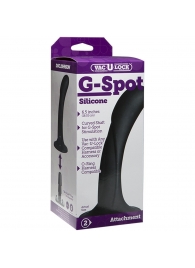 Черная изогнутая насадка Vac-U-Lock G-Spot - 16,5 см. - Doc Johnson - купить с доставкой в Якутске