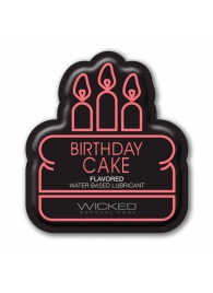 Лубрикант на водной основе со вкусом торта с кремом Wicked Aqua Birthday cake - 3 мл. - Wicked - купить с доставкой в Якутске