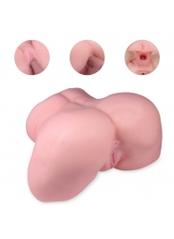 Реалистичный мастурбатор-полуторс с 2 рабочими отверстиями - S-HANDE - в Якутске купить с доставкой