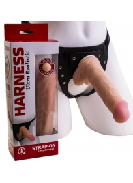 Страпон Harness из двух предметов: регулируемые трусики и насадка-фаллос - 17,5 см. - LOVETOY (А-Полимер) - купить с доставкой в Якутске