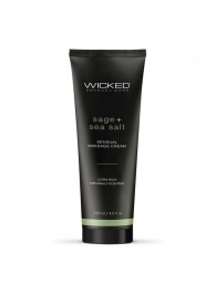 Массажный легкий крем WICKED Sage plus Sea Salt - 120 мл. - Wicked - купить с доставкой в Якутске