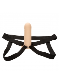 Телесный фаллопротез из силикона Extension with Harness - 15,75 см. - California Exotic Novelties - купить с доставкой в Якутске