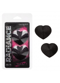 Черные пэстисы в форме сердечек Heart Pasties - California Exotic Novelties - купить с доставкой в Якутске