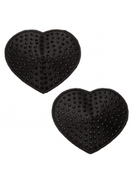 Черные пэстисы в форме сердечек Heart Pasties - California Exotic Novelties - купить с доставкой в Якутске