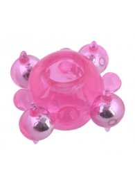 Эрекционное кольцо c бусинками - Toyfa Basic - в Якутске купить с доставкой