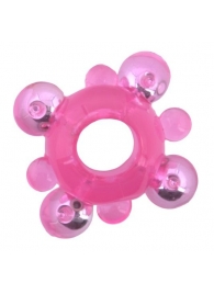 Эрекционное кольцо c бусинками - Toyfa Basic - в Якутске купить с доставкой