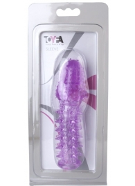 Фиолетовая насадка, удлиняющая половой член - 13,5 см. - Toyfa Basic - в Якутске купить с доставкой