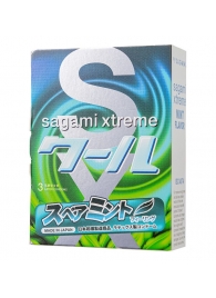 Презервативы Sagami Xtreme Mint с ароматом мяты - 3 шт. - Sagami - купить с доставкой в Якутске