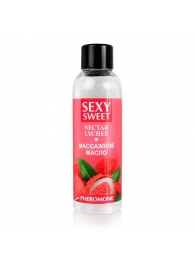 Массажное масло Sexy Sweet Nectar Lychee с феромонами и ароматом личи - 75 мл. - Биоритм - купить с доставкой в Якутске