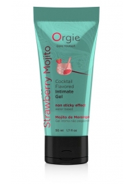 Съедобный интимный гель Orgie Lube Tube Cocktail Strawberry Mojito - 50 мл. - ORGIE - купить с доставкой в Якутске