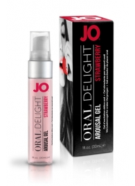 Клубничный лубрикант для оральных ласк Oral Delight Strawberry Sensation - 30 мл. - System JO - купить с доставкой в Якутске