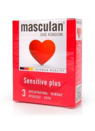 Презервативы Masculan Sensitive plus - 3 шт. - Masculan - купить с доставкой в Якутске