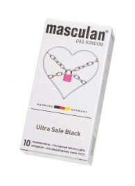 Ультрапрочные презервативы Masculan Ultra Safe Black - 10 шт. - Masculan - купить с доставкой в Якутске