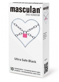 Ультрапрочные презервативы Masculan Ultra Safe Black - 10 шт. - Masculan - купить с доставкой в Якутске