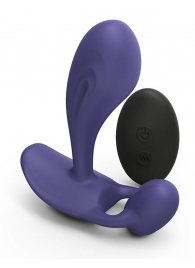 Темно-синий вибромассажер Witty P G Vibrator with Remote Control - Love to Love - в Якутске купить с доставкой