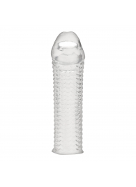 Текстурированная насадка на пенис Clear Textured Penis Enhancing Sleeve Extension - 16,5 см. - BlueLine - в Якутске купить с доставкой