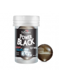 Интимный гель Power Black Hot Ball с охлаждающе-разогревающим эффектом (2 шарика по 3 гр.) - HotFlowers - купить с доставкой в Якутске