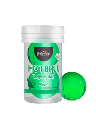 Лубрикант на масляной основе Hot Ball Beija Muito с ароматом мяты (2 шарика по 3 гр.) - HotFlowers - купить с доставкой в Якутске