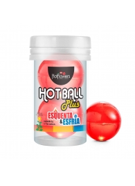 Лубрикант на масляной основе Hot Ball Plus с охлаждающе-разогревающим эффектом (2 шарика по 3 гр.) - HotFlowers - купить с доставкой в Якутске