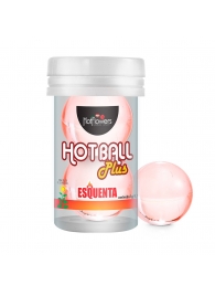 Лубрикант на масляной основе Hot Ball Plus с разогревающим эффектом (2 шарика по 3 гр.) - HotFlowers - купить с доставкой в Якутске