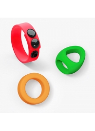 Набор из 3 разноцветных эрекционных колец Kit Neon Ring - Love to Love - в Якутске купить с доставкой
