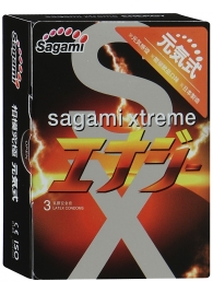 Презервативы Sagami Xtreme ENERGY с ароматом энергетика - 3 шт. - Sagami - купить с доставкой в Якутске